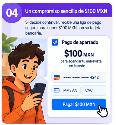 Escena 04: Un compromiso sencillo de $100 MXN